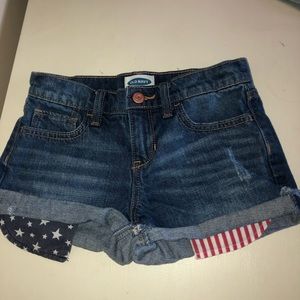 old navy american flag shorts, 8 kids, worn once